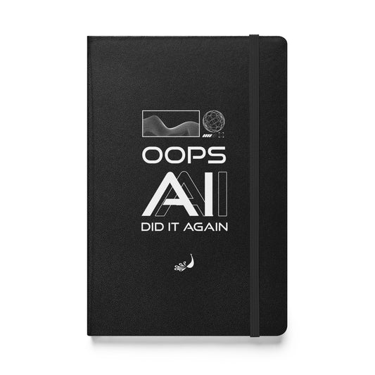 OOPS AI DID IT AGAIN - Black Hardcover Bound Notebook