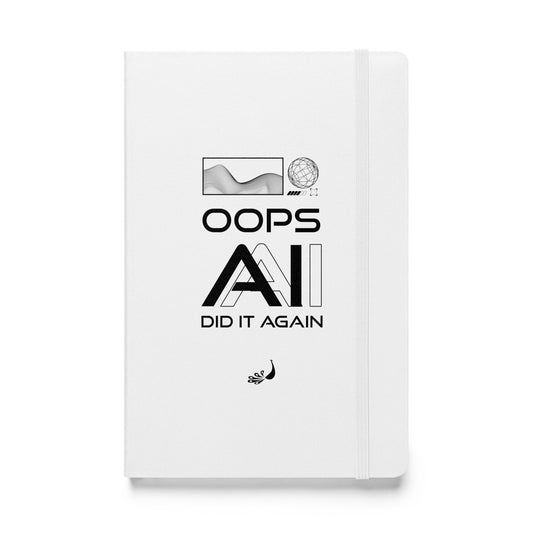 OOPS AI DID IT AGAIN - White Hardcover Bound Notebook