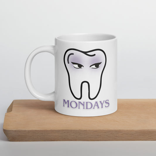 White glossy mug